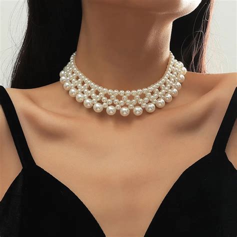 chanel choser|Chokers and Pearl Necklaces .